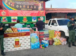 FANB captura a contrabandistas de alimentos en Mérida